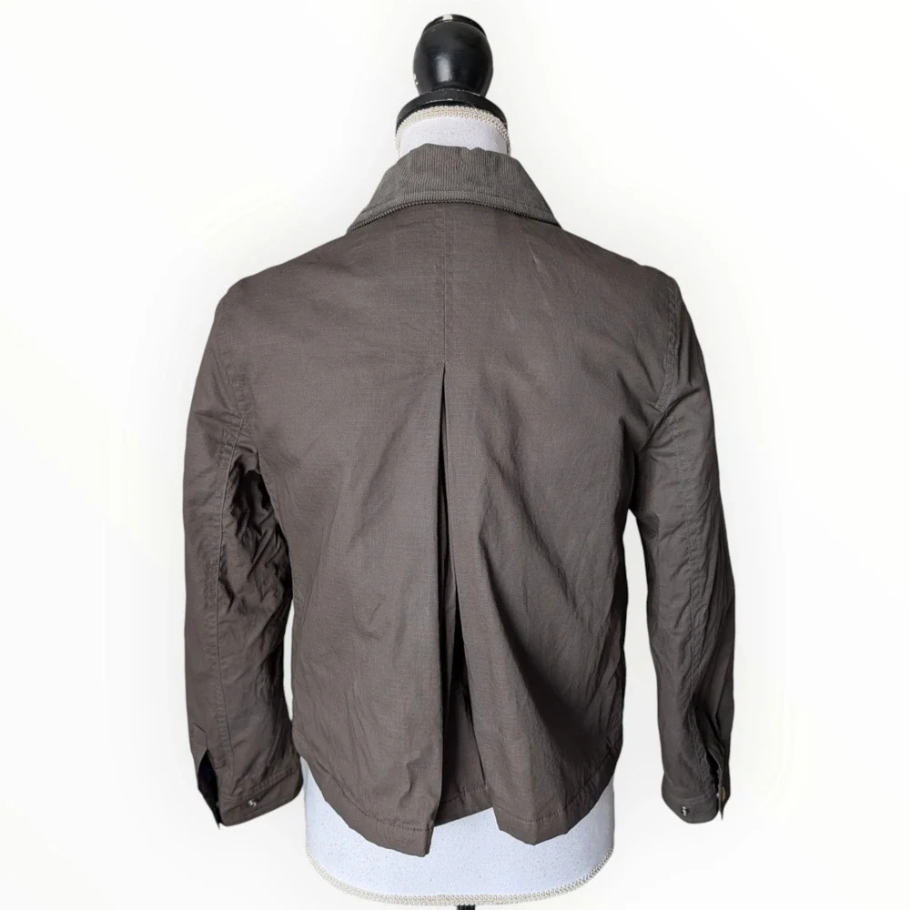 J Crew Cropped Barn Jacket in Ripstop Cotton New Size XXS Mossy‎ Brown CN056 Ora